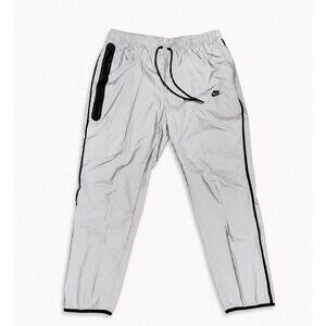 Nike Tech Woven Flash Pants Reflect Silver Black FZ7587- 035 Men Size M NWT